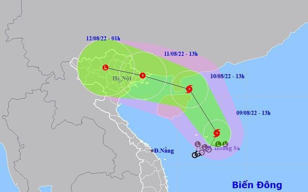 Áp thấp mạnh lên thành bão số 2, hướng về đất liền Việt Nam