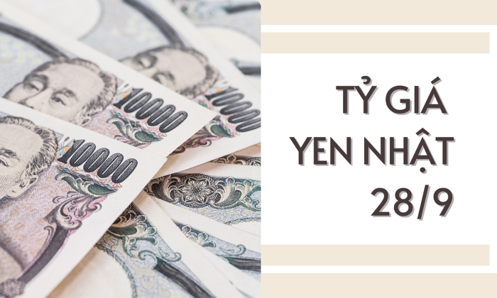 Tỷ giá yen Nhật hôm nay 28/9: Duy trì đà giảm tại các ngân hàng