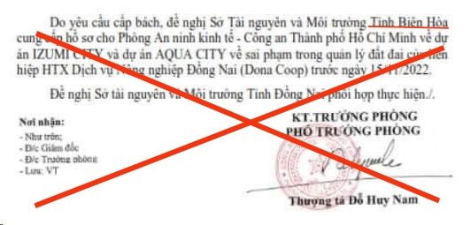 Công an TP.HCM bác bỏ thông tin xác minh dự án Izumi City và Aqua City