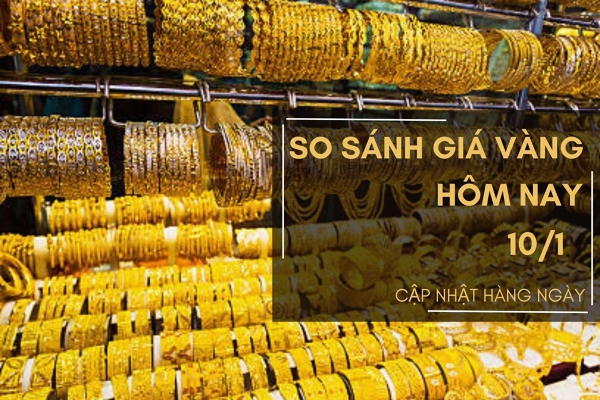So sánh giá vàng hôm nay 10/1: Vàng 24K bất ngờ quay đầu giảm tới 350.000 đồng/lượng