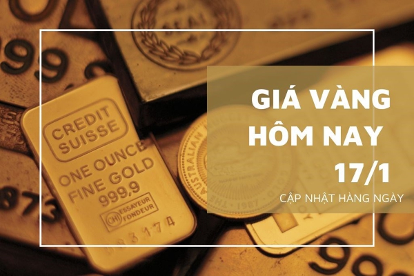 Giá vàng hôm nay 17/1: Vàng SJC ghi nhận giảm 50.000 đồng/lượng