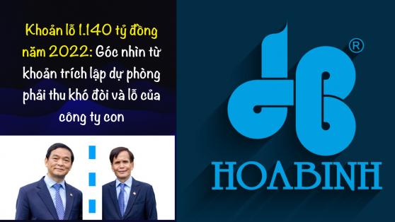 Xây dựng Hòa Bình lỗ 1.140 tỷ đồng năm 2022: Góc nhìn từ khoản trích lập dự phòng phải thu khó đòi và lỗ của công ty con