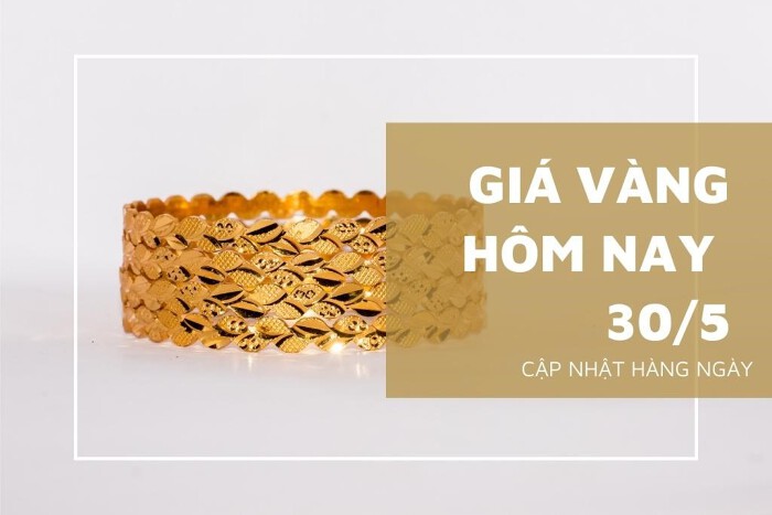 Giá vàng hôm nay 30/5: Vàng SJC ghi nhận giảm 50.000 đồng/lượng