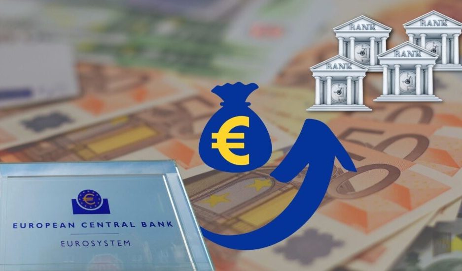 Các ngân hàng châu Âu thu về 100 tỉ euro nhờ lãi suất tăng