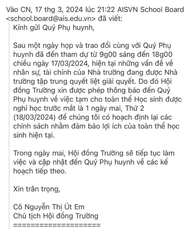 Đằng sau hệ sinh thái AISVN - trường quốc tế có khuôn viên lớn nhất TPHCM