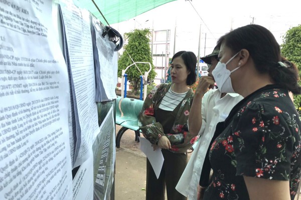 Chuyển mục đích sử dụng đất để thực hiện Dự án Khu tái định cư Tân Tập