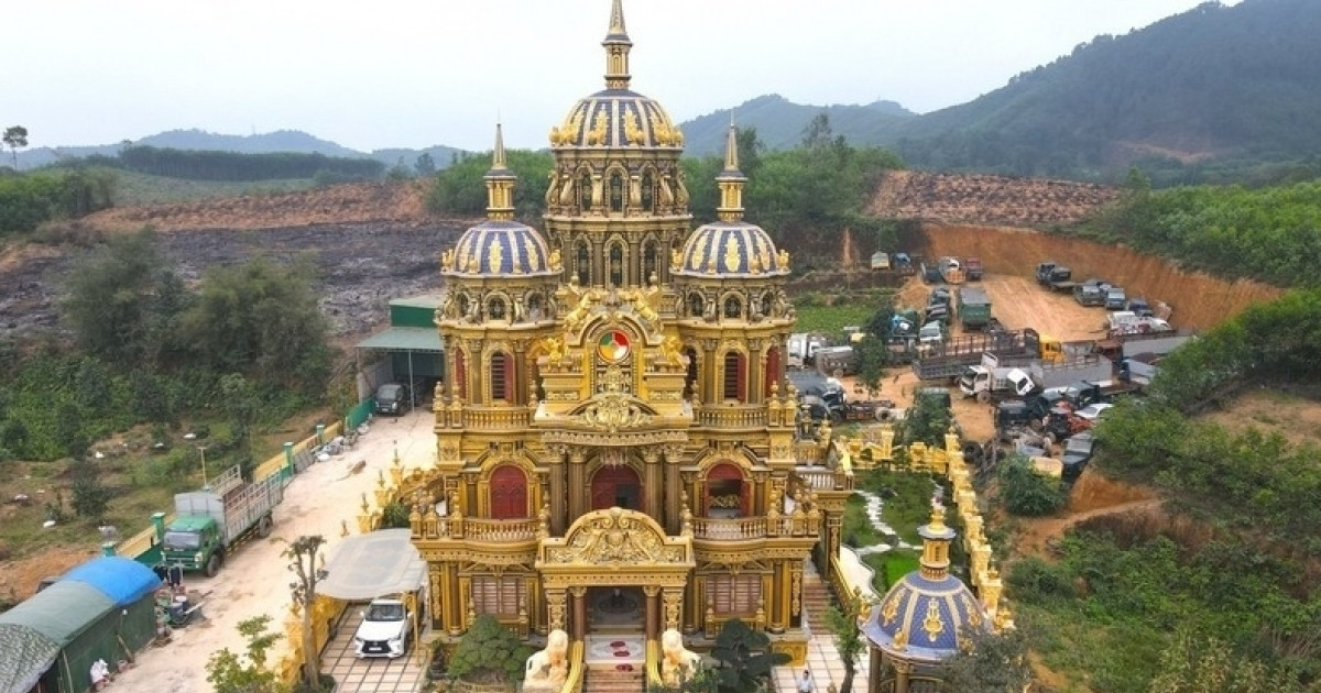 Lâu đài dát vàng 100 tỷ của 'đại gia đồng nát' xây dựng trái phép, buộc phải tháo dỡ một phần