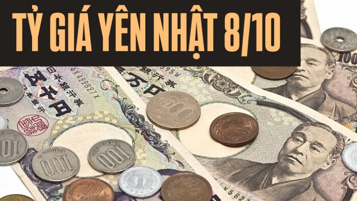 Tỷ giá yên Nhật ngày 8/10: Nhích tăng nhẹ