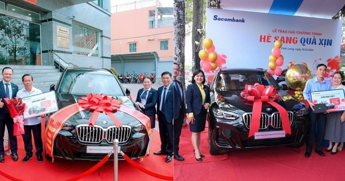 Sacombank (STB) tìm ra 2 chủ nhân may mắn trúng ô tô BMW trị giá hơn 2,1 tỷ đồng