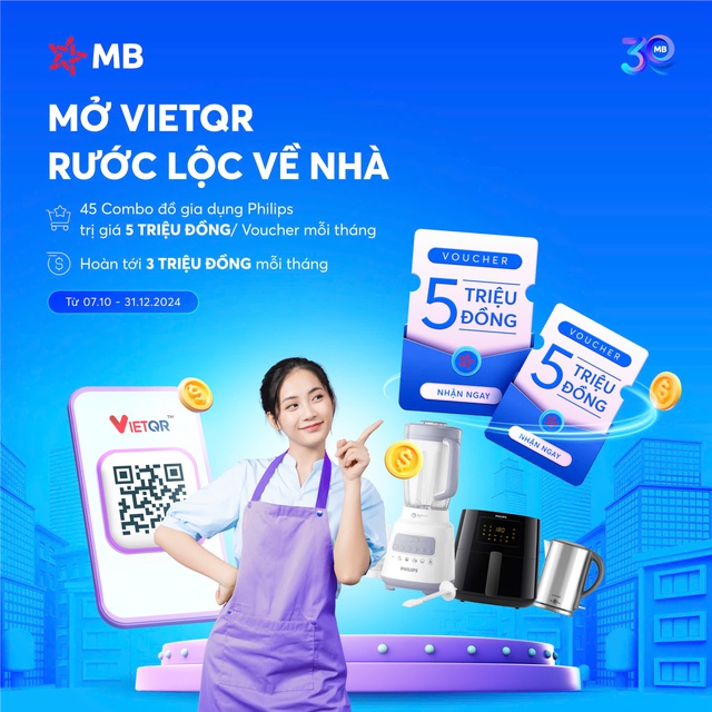 MB tung ưu đãi lớn cho tiểu thương mùa mua sắm cuối năm