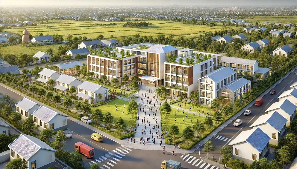 Huyện 2 lần được sáp nhập vào Hà Nội sắp có trường học mới quy mô hơn 13.000m2