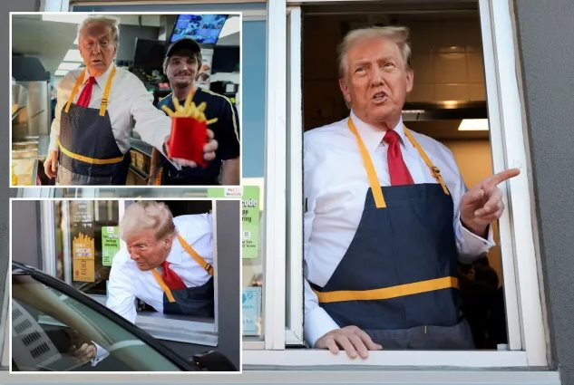 Ông Trump khoác tạp dề bán khoai tây chiên: Lôi kéo McDonalds vào đấu trường chính trị, tìm cách mỉa mai đối thủ