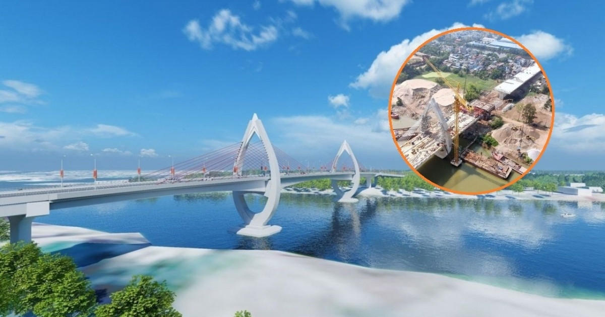 Cầu dây văng đầu tiên của tỉnh Nam Định sắp đến bước tiến quan trọng, hướng tới thông xe vào tháng 3/2025