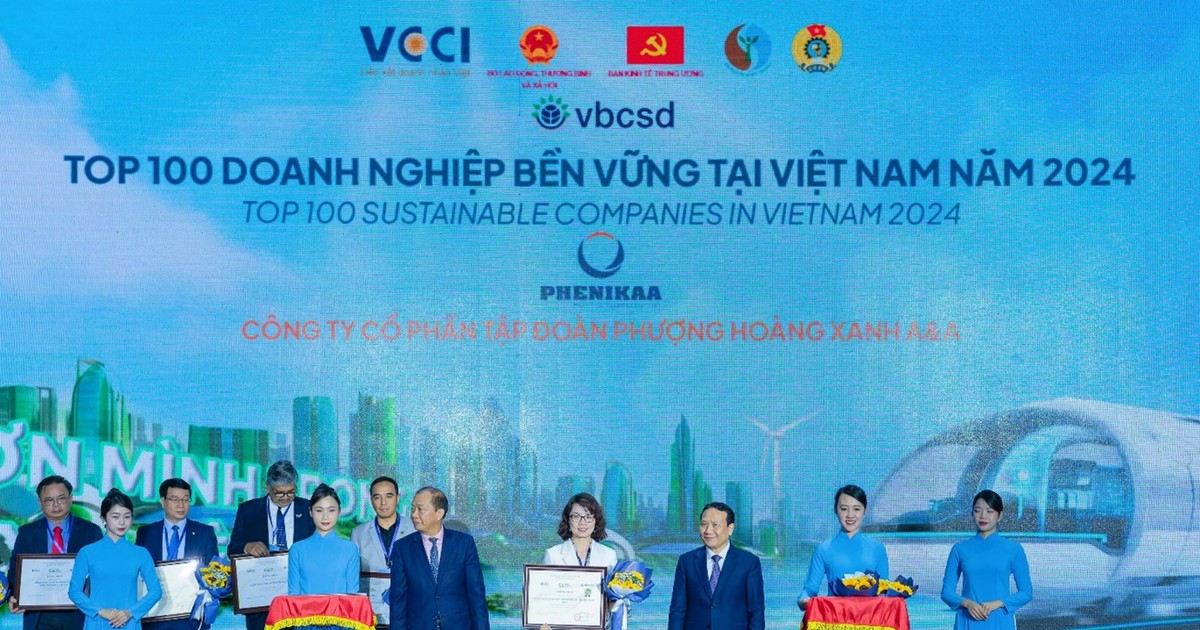 Tập đoàn Phenikaa và CTCP Vicostone (VCS) vững vàng vị thế top 100 doanh nghiệp phát triển bền vững Việt Nam 2024