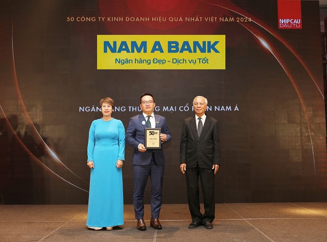 Nam A Bank – Top 50 Công ty kinh doanh hiệu quả nhất Việt Nam năm 2024