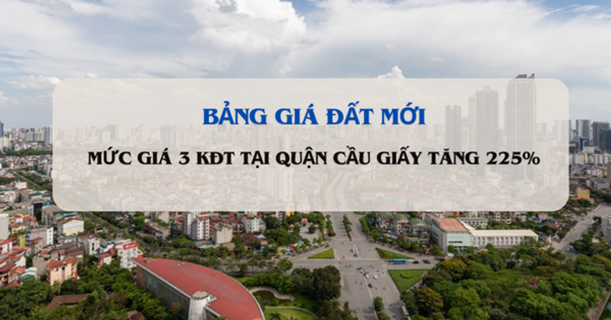 Hà Nội: Mức giá tại 3 KĐT ở Cầu Giấy tăng 225% sau khi áp bảng giá đất mới
