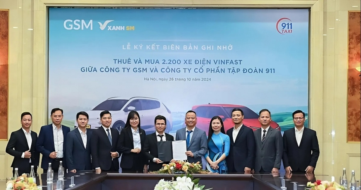 Doanh nghiệp chốt đơn 2.200 xe VinFast có bước tiến mới trong lĩnh vực taxi điện