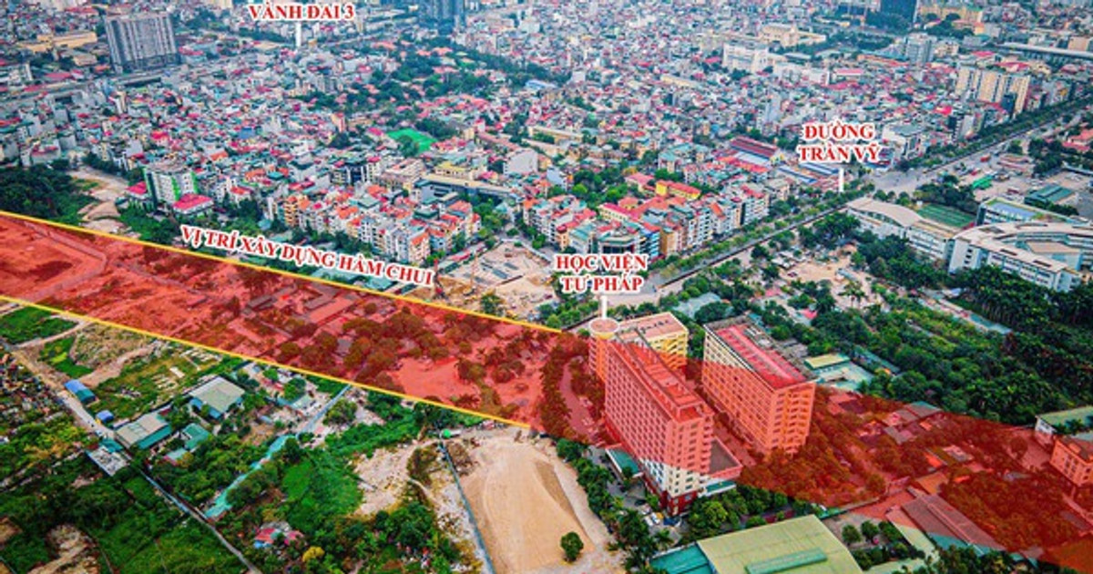 Vị trí dự kiến xây hầm chui 2.300 tỷ kết nối 4 tuyến vành đai trọng yếu của Thủ đô