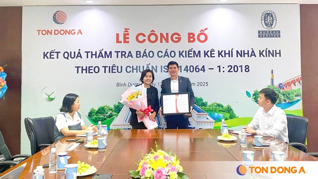 Tôn Đông Á đạt chứng nhận ISO 14064-1:2018: Bước tiến trong chiến lược phát triển bền vững