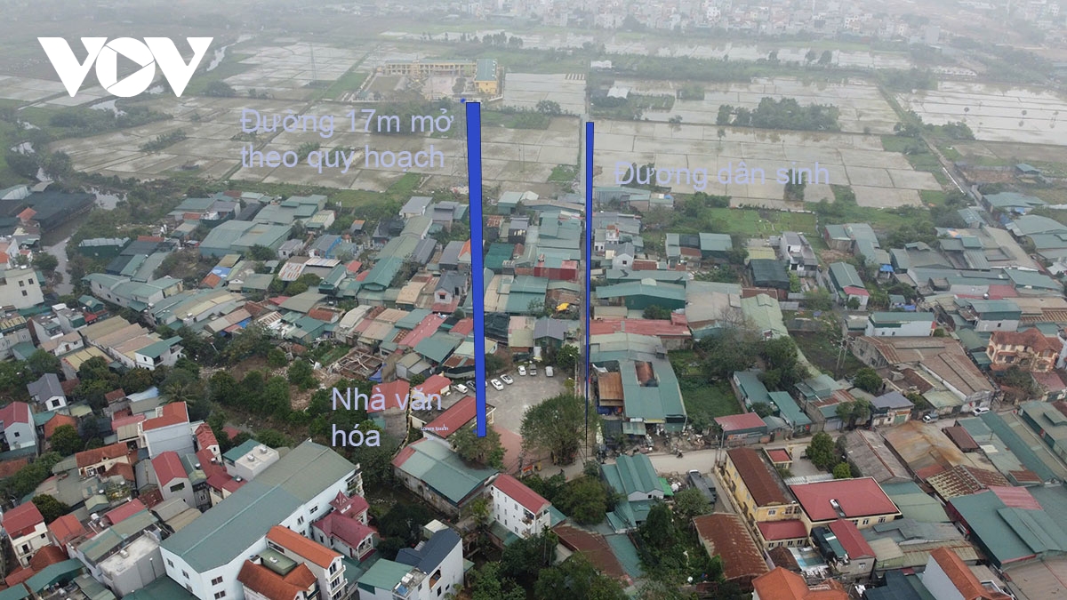 Huyện Hoài Đức nói gì về tuyến đường cắt ngang nhà văn hóa xã?