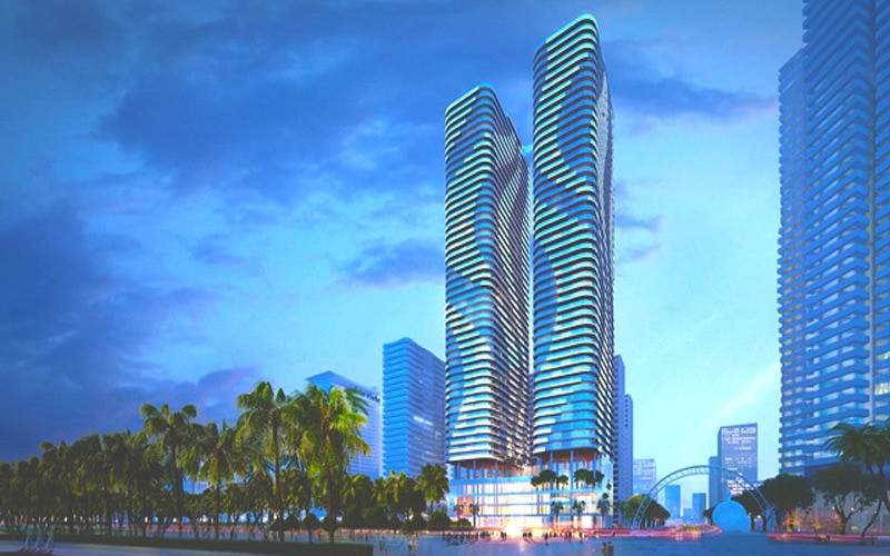 Tòa tháp đôi chọc trời cao nhất Đà Nẵng: Được chuyển đổi từ condotel sang căn hộ chung cư, tiến độ mới hoàn thiện phần thô