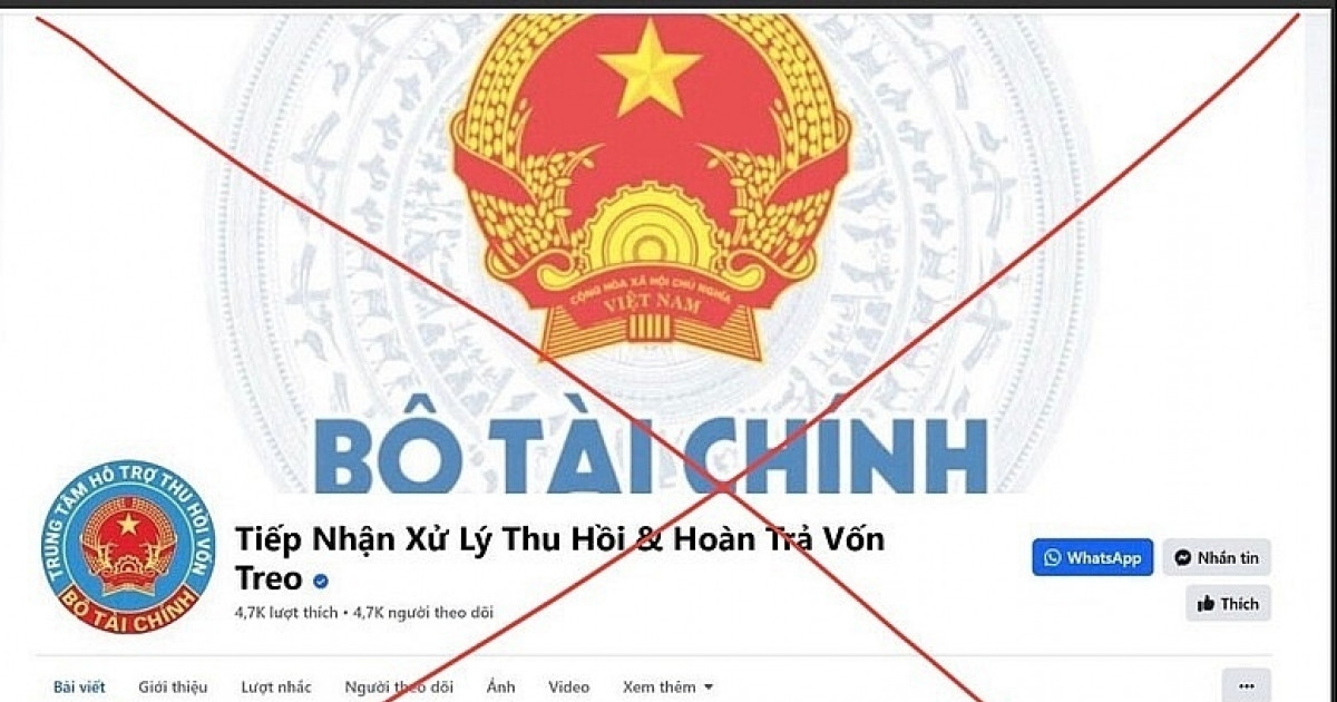 Xuất hiện Facebook giả mạo Bộ Tài chính để lừa đảo tiền nạn nhân