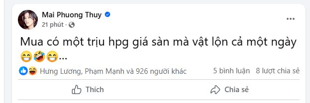 Hoa hậu Mai Phương Thúy: Mua 1 triệu cổ phiếu Hòa Phát vật lộn cả ngày
