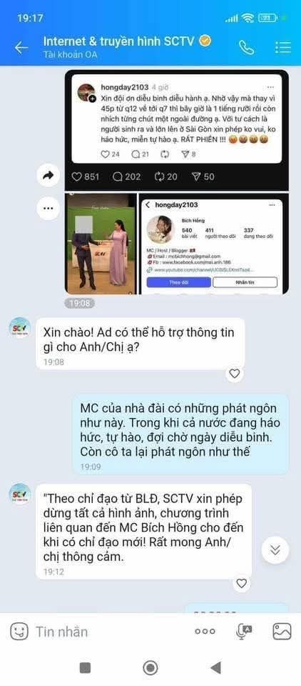 Cư dân mạng phẫn nộ với phát ngôn sốc óc của MC Bích Hồng