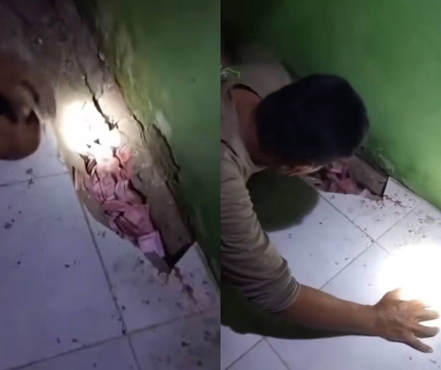 Tường nhà bất ngờ nhả ra đầy tiền, kết luận cuối của cảnh sát khiến gia chủ dở khóc dở cười